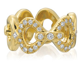 Yellow Gold and Diamond Gallop Ring