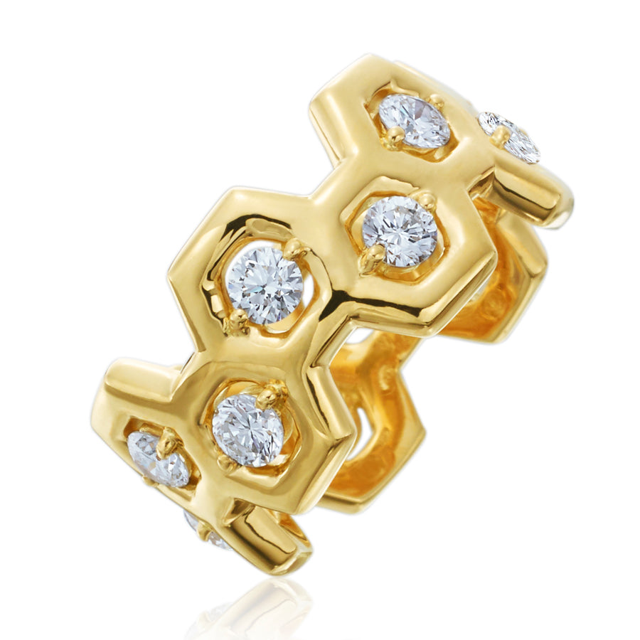 Diamond Honeycomb B Ring