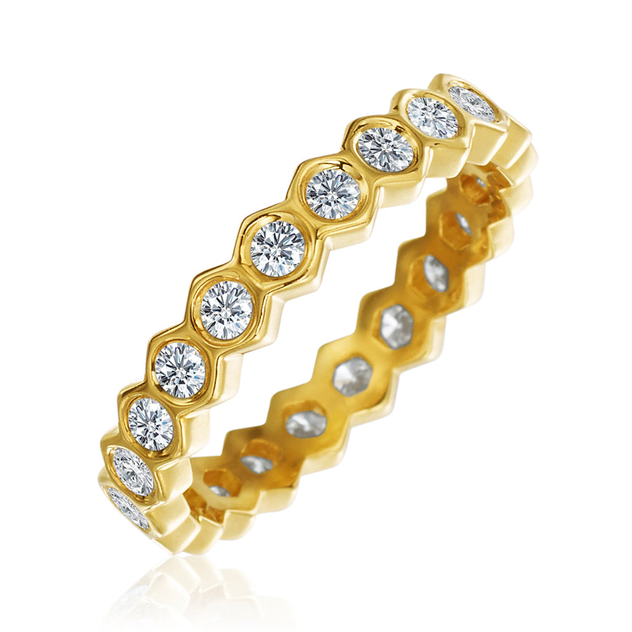 Diamond Honeycomb Eternity B Ring