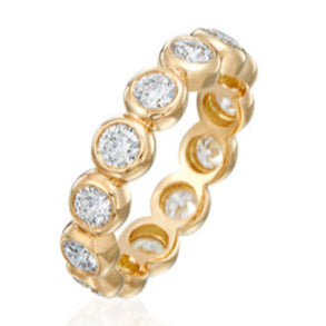 Diamond Bezel Eternity Wedding Band