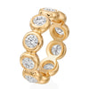 Large Diamond Bezel Eternity Wedding Band