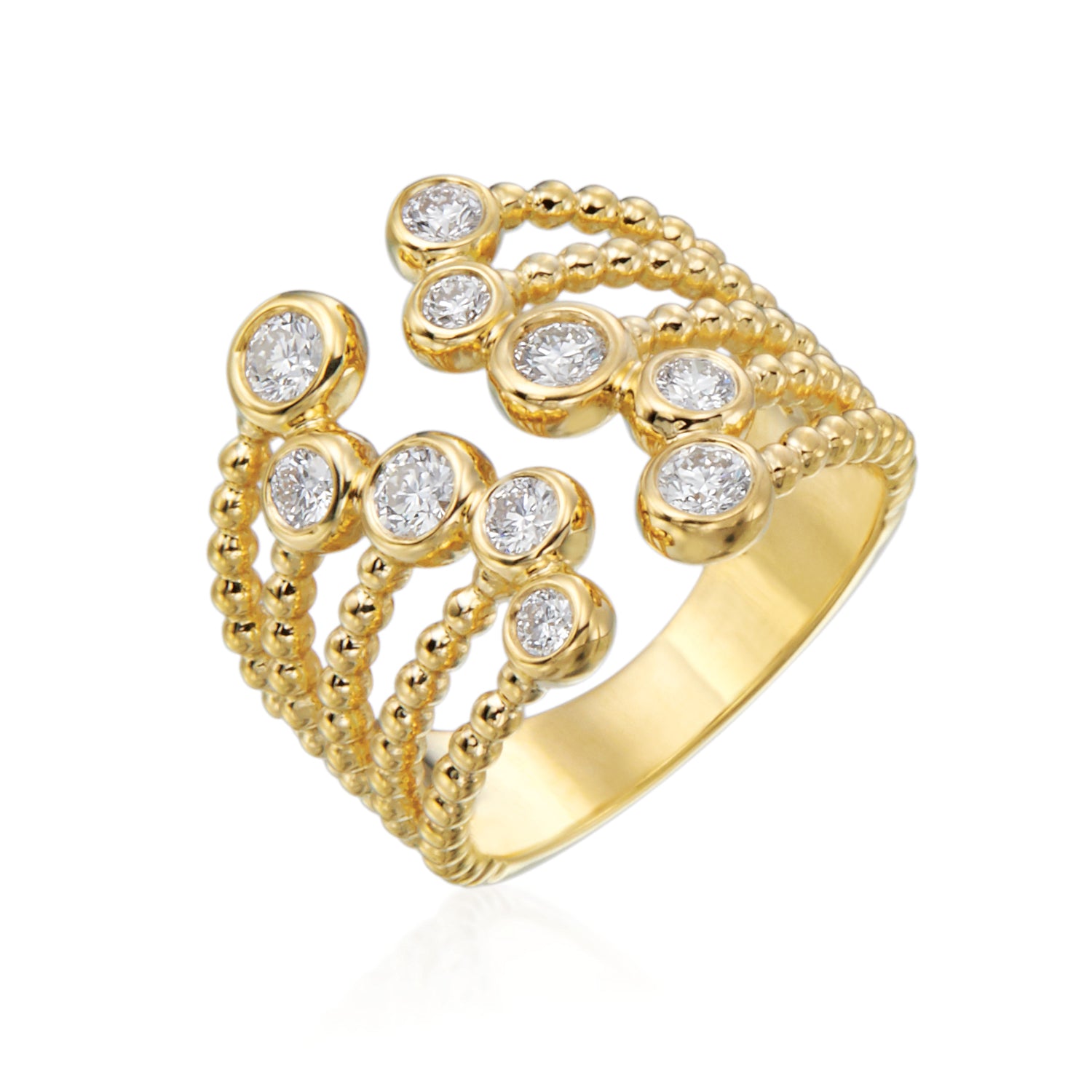 Multi Diamond Nutmeg Ring