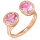 Pink Spinel Toi et Moi Spectrum Ring