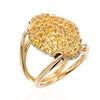 Yellow Sapphire & Diamond Reversible Gallet Ring