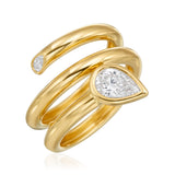 Triple By Pass Pear Engagement Ring