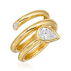 Triple By Pass Pear Engagement Ring