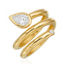 Triple By Pass Pear Engagement Ring
