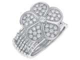 White Gold and Diamond Convertible Ring