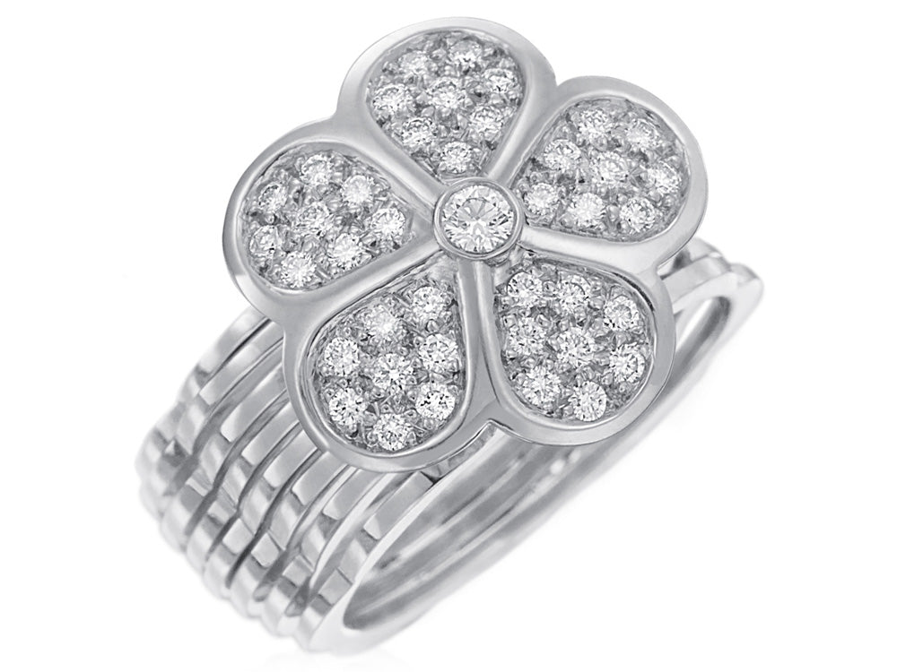 White Gold and Diamond Convertible Ring