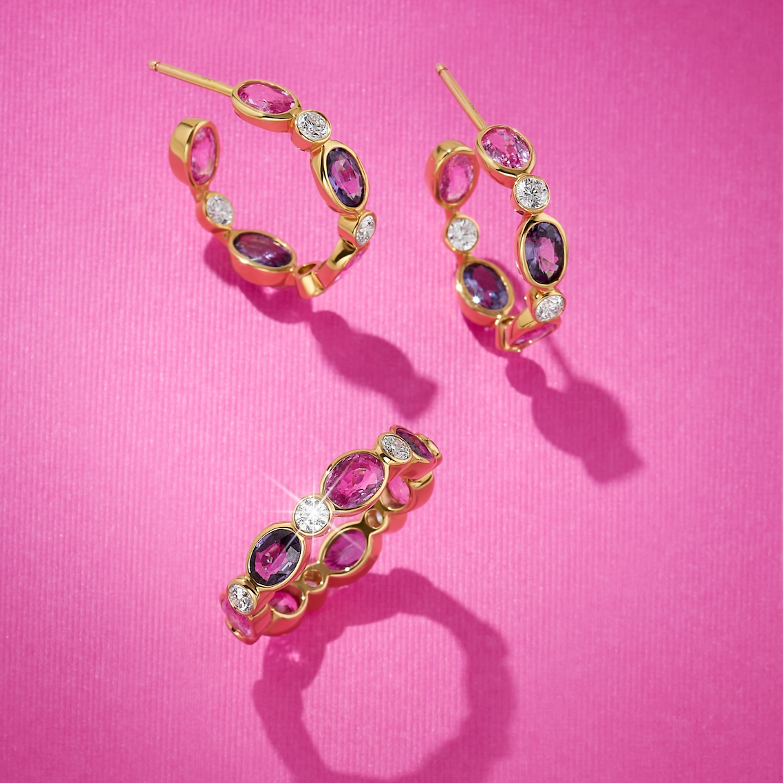 Pink & Purple Stackable Ring