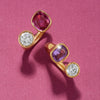 Pink Sapphire and Diamond Toi et Moi Spectrum Ring