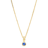Blue Sapphire Bezel Pendant
