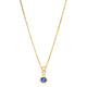 Blue Sapphire Bezel Pendant