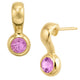 Pink Sapphire and Gold Earrings