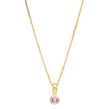 Pink Sapphire Bezel Pendant
