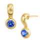 Blue Sapphire and Gold Earrings