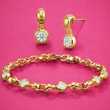 Diamond Bezel Gold Bracelet