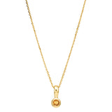 Orange Sapphire Bezel Pendant